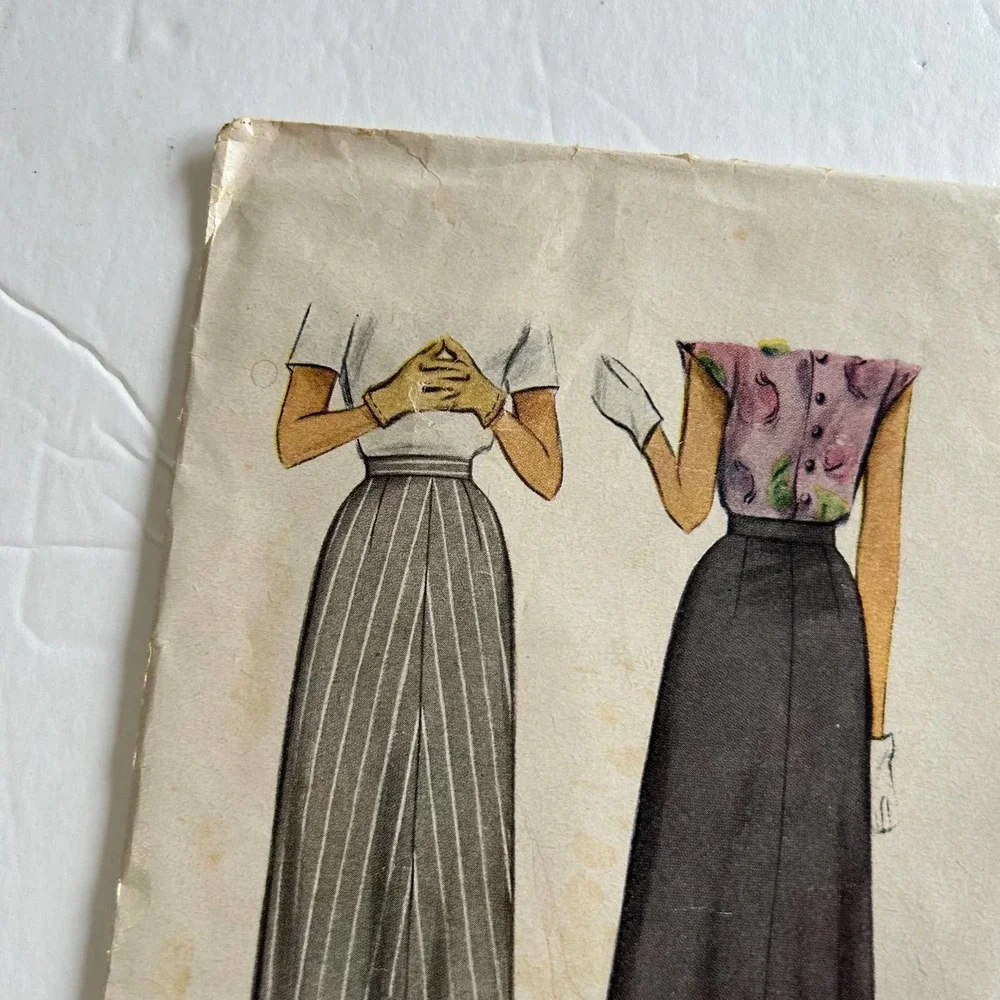 McCalls Vintage 1940's Pattern #7307 Women's Skirt Waist 30‎